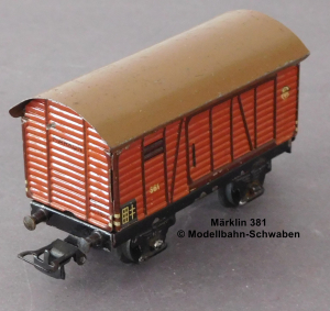 Märklin 381 H0 Blech Gedeckter Güterwagen, Bauzeit 1946