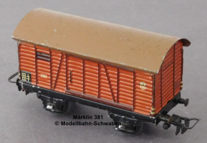 Märklin 381 H0 Blech Gedeckter Güterwagen, Bauzeit 1946