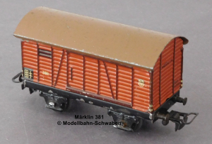 Märklin 381 H0 Blech Gedeckter Güterwagen, Bauzeit 1946