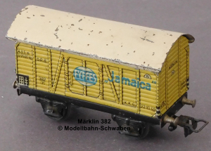 Märklin 382 H0 Blech Bananenwagen Jameica, Bauzeit 1946-1949