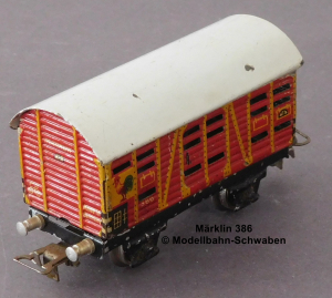 Märklin 386 H0 Blech Kleintier- / Güterwagen, Bauzeit 1940-1945