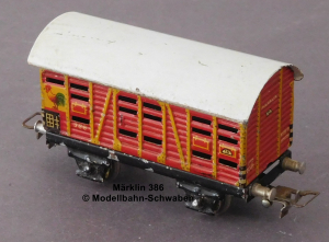 Märklin 386 H0 Blech Kleintier- / Güterwagen, Bauzeit 1940-1945