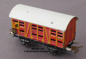 Märklin 386 H0 Blech Kleintier- / Güterwagen, Bauzeit 1940-1945