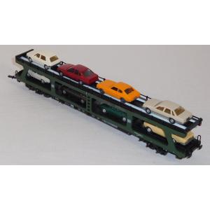 Märklin 4074 H0 Autotransportwagen beladen, DB, OVP