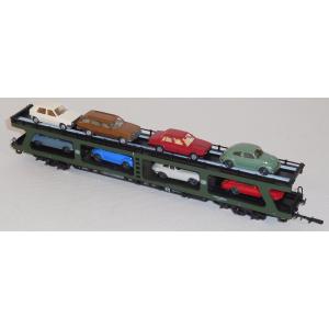 Märklin 4074 H0 Autotransportwagen beladen, DB, OVP