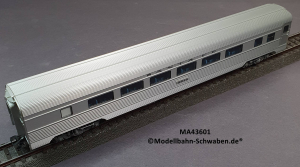 Märklin 43601 H0 Schnellzugwagen Streamliner Coach, Großraum-Sitzwagen, AT & SF, OVP