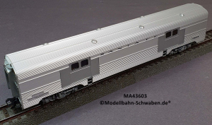 Märklin 43603 H0 Schnellzugwagen Streamliner Baggage, Gepäckwagen, AT & SF, OVP