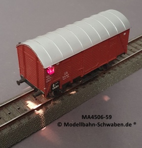 Märklin 4506 H0 Gedeckter Güterwagen mit Schlusslaternen, Gmh 39, DB, BZ. ab 1959