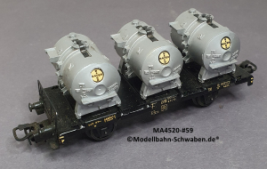 Märklin 4520 H0 Behältertragwagen BN 012 200 und 4615, Bayer, Bz. 1959
