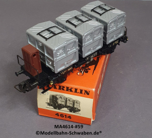 Märklin 4614 H0 Behältertragwagen BN 4614, Von Haus zu Haus, OVP, Bz. 1970