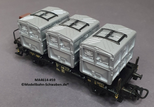 Märklin 4614 H0 Behältertragwagen BN 4614, Von Haus zu Haus, OVP, Bz. 1970