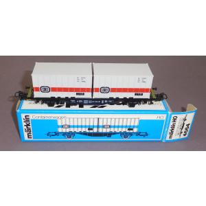 Märklin 4664 H0 Containerwagen DB grau, 042 0 606-4, DB, OVP, Bz 1973