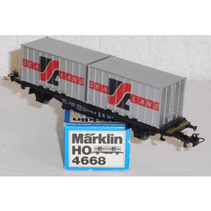 Märklin 4668 H0 Containertragwagen Sealand, OVP