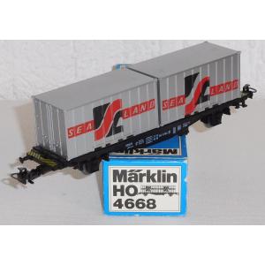 Märklin 4668 H0 Containertragwagen Sealand, OVP