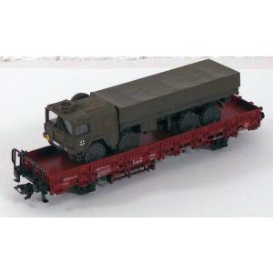 Märklin 4694 H0 Rungenwagen beladen mit einem 10t LKW, DB, OVP