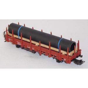 Märklin 4694 H0 Rungenwagen beladen mit einer Röhre, DB