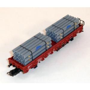 Märklin 4694 H0 Rungenwagen BN 3335018-1 bel. mit Linde Röhren