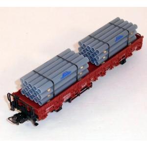 Märklin 4694 H0 Rungenwagen BN 3335018-1 bel. mit Linde Röhren