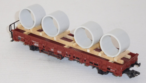 Märklin 4694 H0 Rungenwagen Rlmms 58 beladen mit Betonformteilen, DB