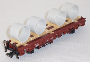 Märklin 4694 H0 Rungenwagen Rlmms 58 beladen mit Betonformteilen, DB