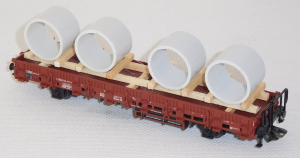 Märklin 4694 H0 Rungenwagen Rlmms 58 beladen mit Betonformteilen, DB