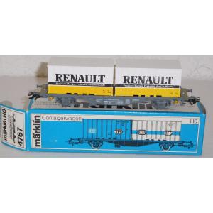 Märklin 4767 H0 Containerwagen Renault, DB, OVP