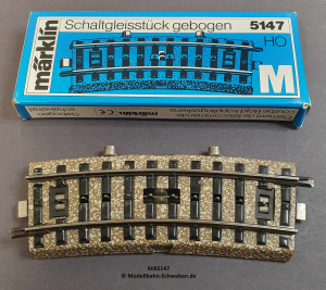 Märklin 5147 H0 M-Schaltgleis gebogen R360/15°, OVP