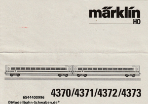 Märklin 654440 H0 Gebrauchsanleitung für Wagen 4370/71/72/73, Ausgabe 09/96