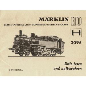 Märklin 68395 H0 Gebrauchsanleitung für Dampflok 3095 Ausgabe 01/68