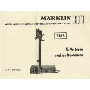 Märklin 68715 H0 Gebrauchsanleitung für Lichtsignal 7188 Ausgabe 05/68