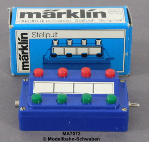 Märklin 7072 Stellpult zum Schalten von 4 zweispuligen Magnetartikeln, OVP