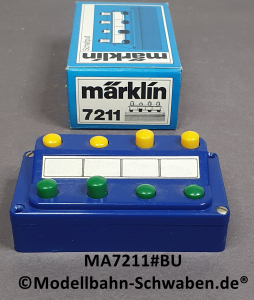 Märklin 7211 Schaltpult zum Schalten von 4 getrennten Ein- und Ausgängen, OVP