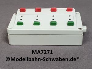 Märklin 7271 Stellpult mit Rückmeldung zum Schalten von 4 zweispuligen Magnetartikeln