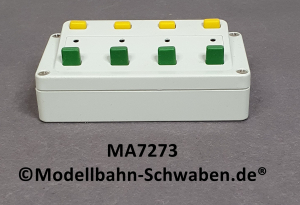 Märklin 7273 Schaltpult zum Ein- oder Ausschalten von 4 verschiedenen Bahn- oder Lichtstromkreisen.