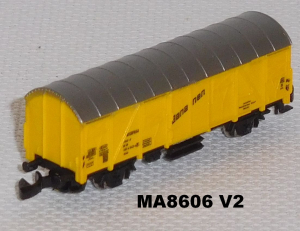 Märklin 8606 Z MINICLUB Gedeckter Güterwagen, ibbis, Bananen, DB