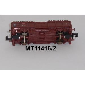 Minitrix 11416/2 N Offener Güterwagen, E035, mit Grubenholz, DB