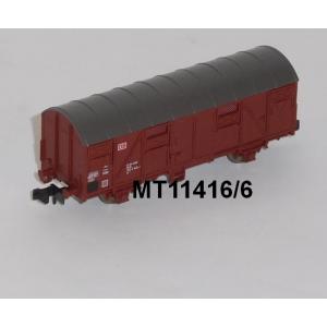 Minitrix 11416/6 N Gedeckter Güterwagen, Gs 212, braun, DB