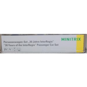 Minitrix 15948 N Set Personenwagen 30 Jahre Interregio, Bel., DB, OVP