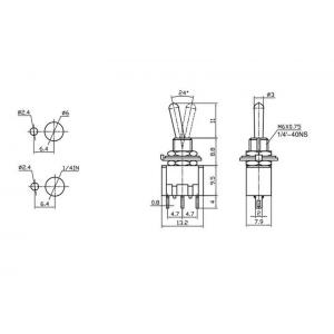 MTS-101 Miniatur Kipp Schalter ON-OFF 1-pol 2 Pin