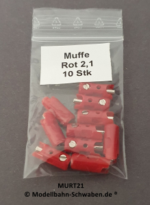 MURT 2,1 mm Muffe, Rot