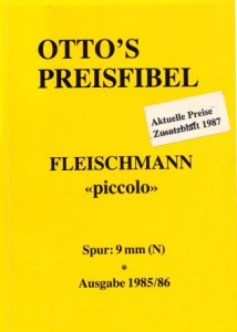 Ottos Preisfibel Fleischmann 1985/1986 m.Zusatzblatt 1987