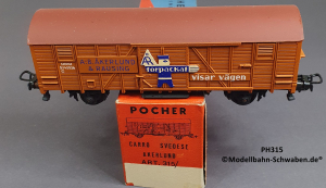 Pocher 315 H0 Güterwagen SJ Akerlund, SVERIGE, OVP