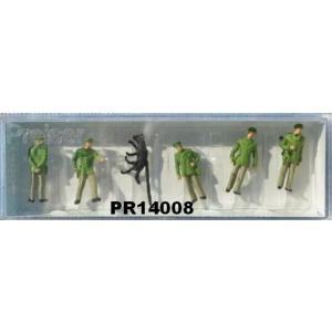 Preiser 14008 H0 1:87 Polizisten mit Suchhund, OVP