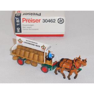 Preiser 30462 H0 1:87 Brauereiwagen Landwehr Bier OVP