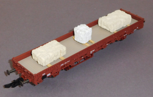 Roco 46306 H0 Rungenwagen bel.m.Steinblöcken, 333 2 120-1, DB, OVP