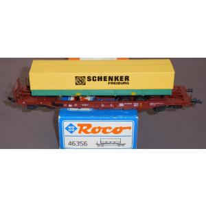 Roco 46356 H0 Taschenwagen m.Sattelauflieger Schenker, DB, OVP