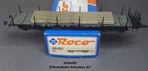 Roco 46490 H0 Flachwagen mit Schienenprofilen, DB, OVP
