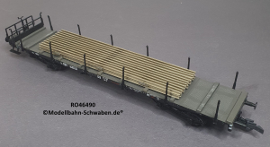 Roco 46490 H0 Flachwagen mit Schienenprofilen, DB, OVP