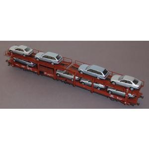 Roco 47462 H0 Autotransportwagen bel. mit 8 BMW, DB, OVP