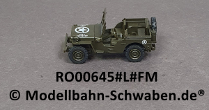 Roco Minitank 645 H0 Military Police, Willys Jeep, US-Army, Fertigmodell